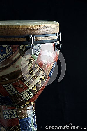 African Djembe Drum Black Bk Stock Photo