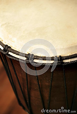African Djembe drum closeup Stock Photo