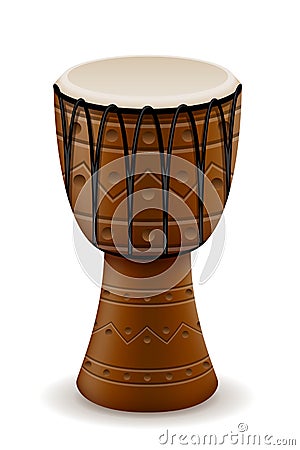 African drum musical instruments stock vector illustration Vector Illustration