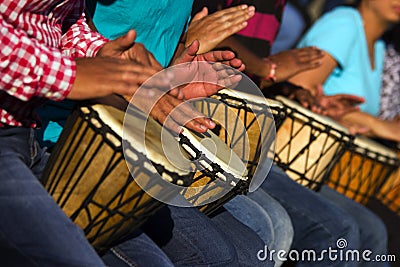 African Drums Stock Photo