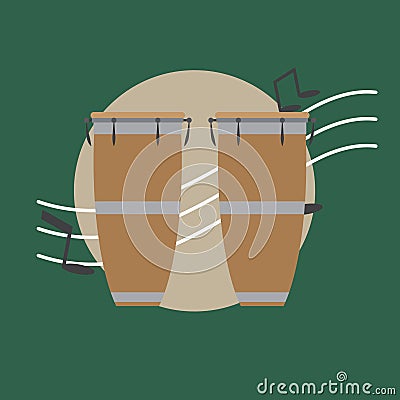 african drums. Vector illustration decorative design Vector Illustration