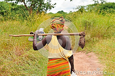 African farmer woman Editorial Stock Photo