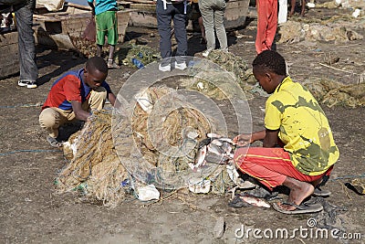 African fisherman Editorial Stock Photo