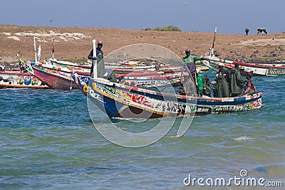 African fishing vessel Editorial Stock Photo