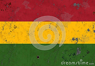 African Flag Black History Grunge Stock Photo