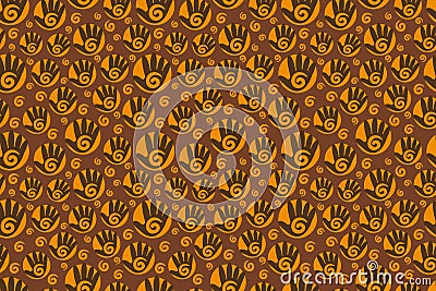 African Iconic Background Vector Illustration