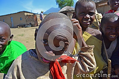 African kids - Massai Editorial Stock Photo