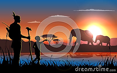 African landscape Stock Photo