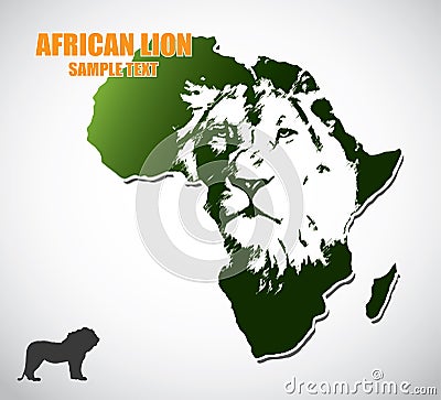 African lion Vector Illustration