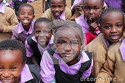African little children at school Editorial Stock Photo