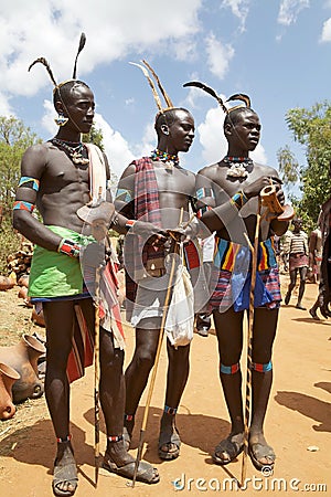 African tribal men Editorial Stock Photo