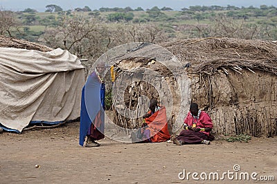 African masai people life Editorial Stock Photo