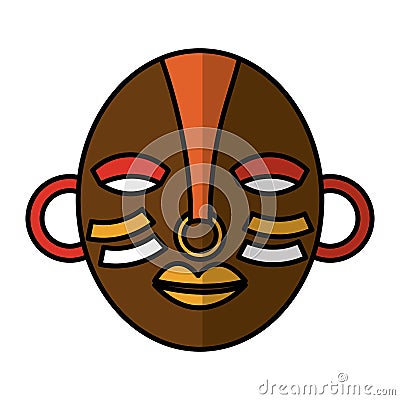 African mask ethnicity icon Vector Illustration