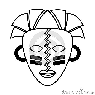 African mask ethnicity icon Vector Illustration