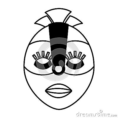 African mask ethnicity icon Vector Illustration