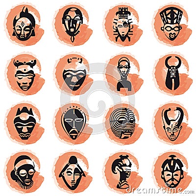 African masks Stock Photo