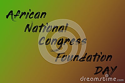 African National Congress Foundation Day with gradient background Stock Photo