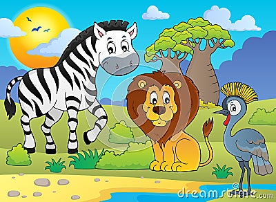 African nature theme image 5 Vector Illustration