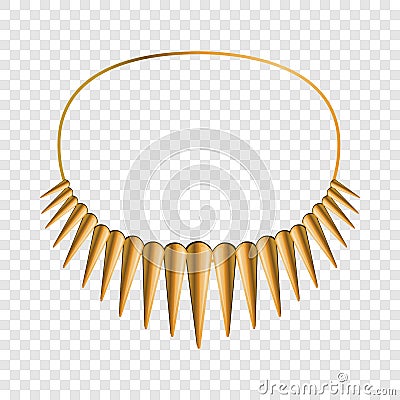 African necklace icon, cartoon style Vector Illustration