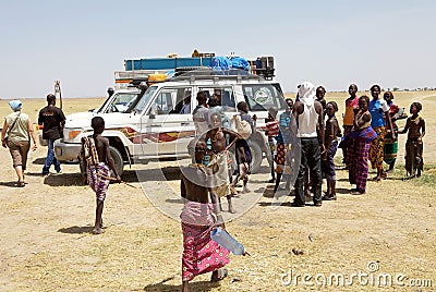 African people and tourism Editorial Stock Photo