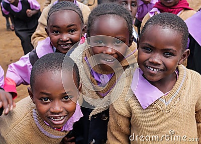 African little children at school Editorial Stock Photo