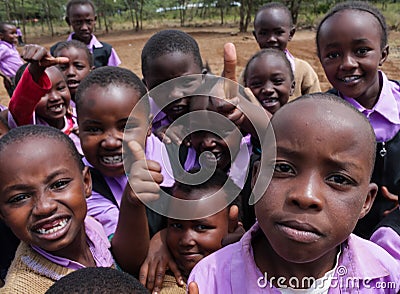 African little children at school Editorial Stock Photo