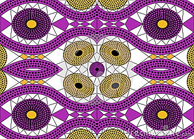 African Print fabric, Ethnic handmade ornament for your design, Ethnic and tribal motifs geometric elements. Vector afro texture Vector Illustration
