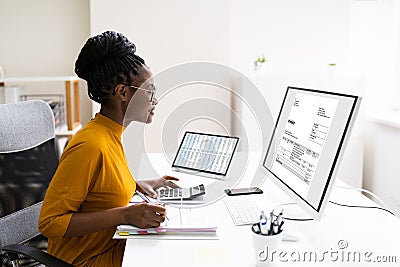African Professional Chartered Accountant Woman Stock Photo