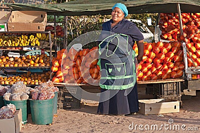 African sales woman Stock Photo