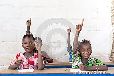 Slight Smile African Black Ethnicity School Girl Stock Photo