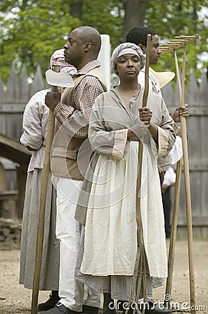 African slave reenactors Editorial Stock Photo