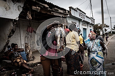 African street saleswoman Editorial Stock Photo