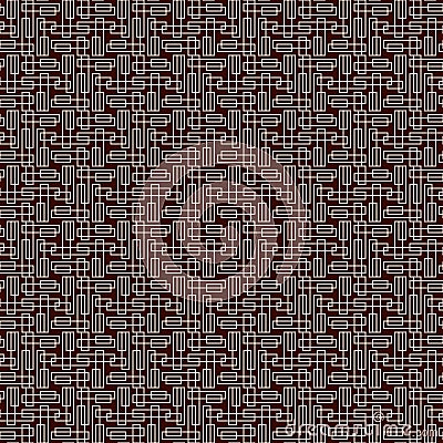Overlapping rectangulars background. Seamless pattern with overlay geometric figures. Contemporary linear ornament. Vector Illustration
