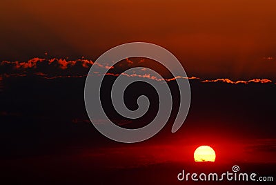 African sunset Stock Photo