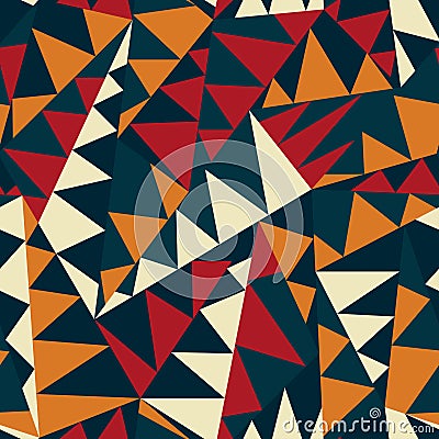 African triangle seamless pattern Vector Illustration