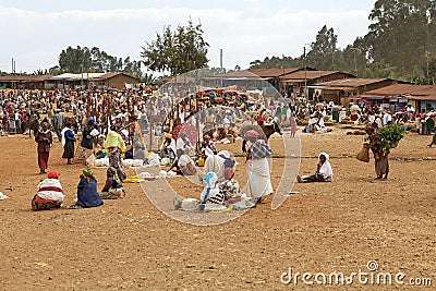 African tribal market Editorial Stock Photo