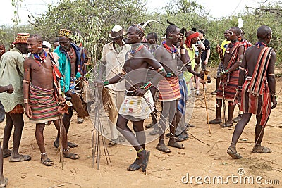 African tribal men Editorial Stock Photo