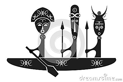 African warriors Stock Photo