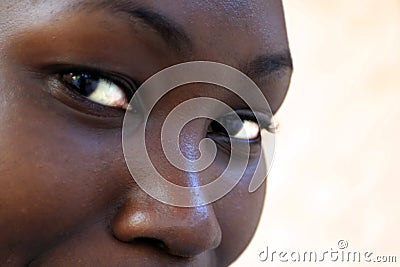 African Woman Eyes Stock Photo