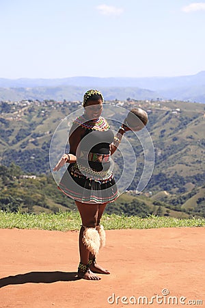 African Zulu dancer Editorial Stock Photo