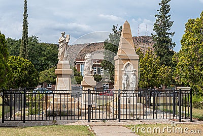 Afrikaans Language Monuments and Second Boer War Monument in Burgersdorp Editorial Stock Photo