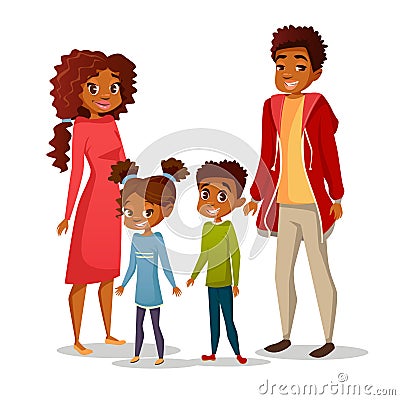 Afro American family vector illustration Vector Illustration