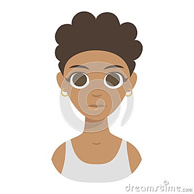 Afro american girl vector illustration. Vector Illustration