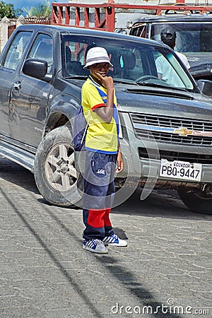 Boy on the street Editorial Stock Photo