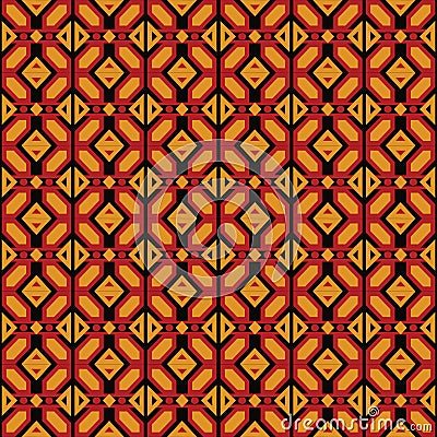 Afro Geometric Ankara Pattern Stock Photo