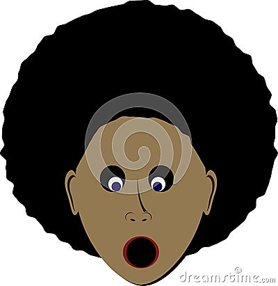 Afro Woman Vector Illustration