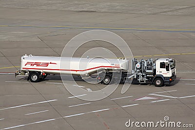 AFS Aviation Fuel Services tank truck Editorial Stock Photo