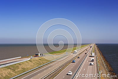 The `Afsluitdijk` in The Netherlands Stock Photo