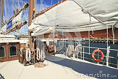 Aft Deck and Aft Boom Stock Photo