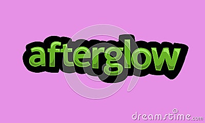 AFTERGLOW writing vector design on a pink background Vector Illustration